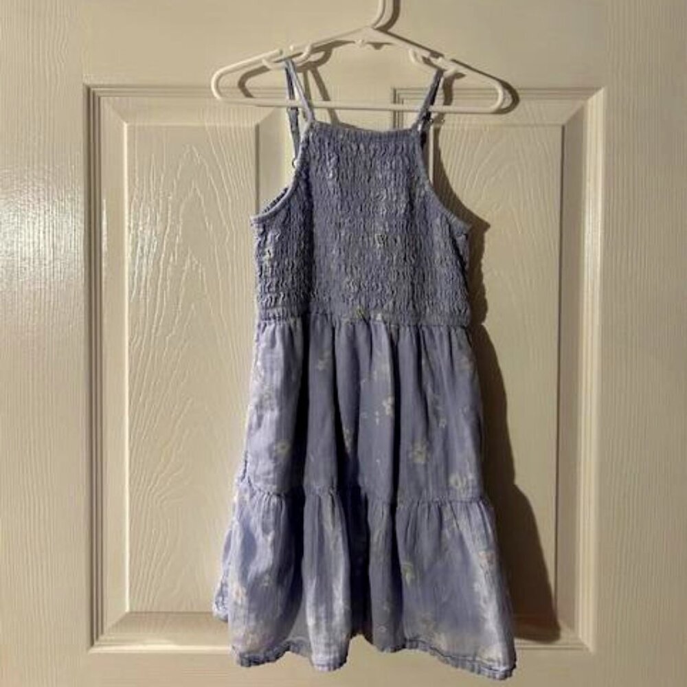Girls Abercrombie Kids Boho Light Blue Summer Dress Size 5/6